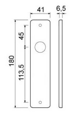 Ami Kortschild Blind Met Deurklink Blok aluminium F1 - Afbeelding 3