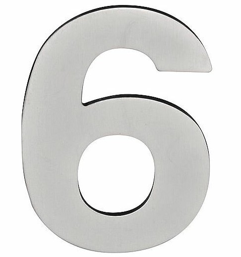 BASICS Huisnummer LBHN100-6 PVD mat rvs