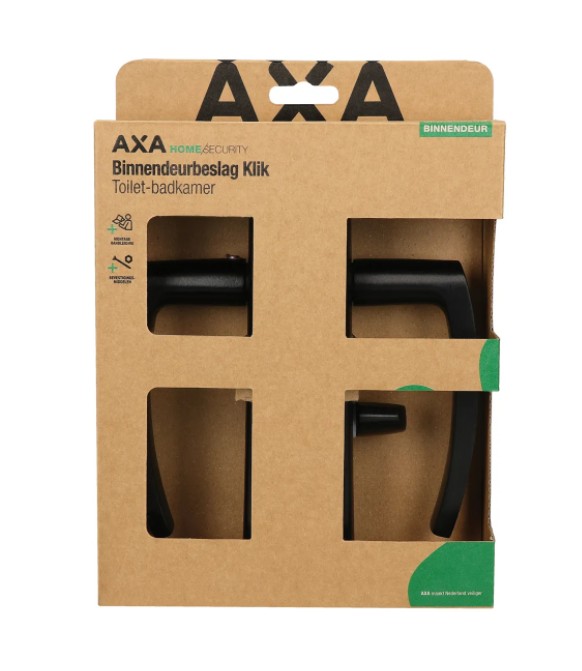 AXA Curve klik schild WC63/8 met deurklink Blok aluminium zwart - Afbeelding 5