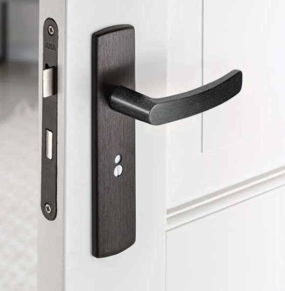 AXA Curve klik schild WC63/8 met deurklink Blok aluminium zwart - Afbeelding 4