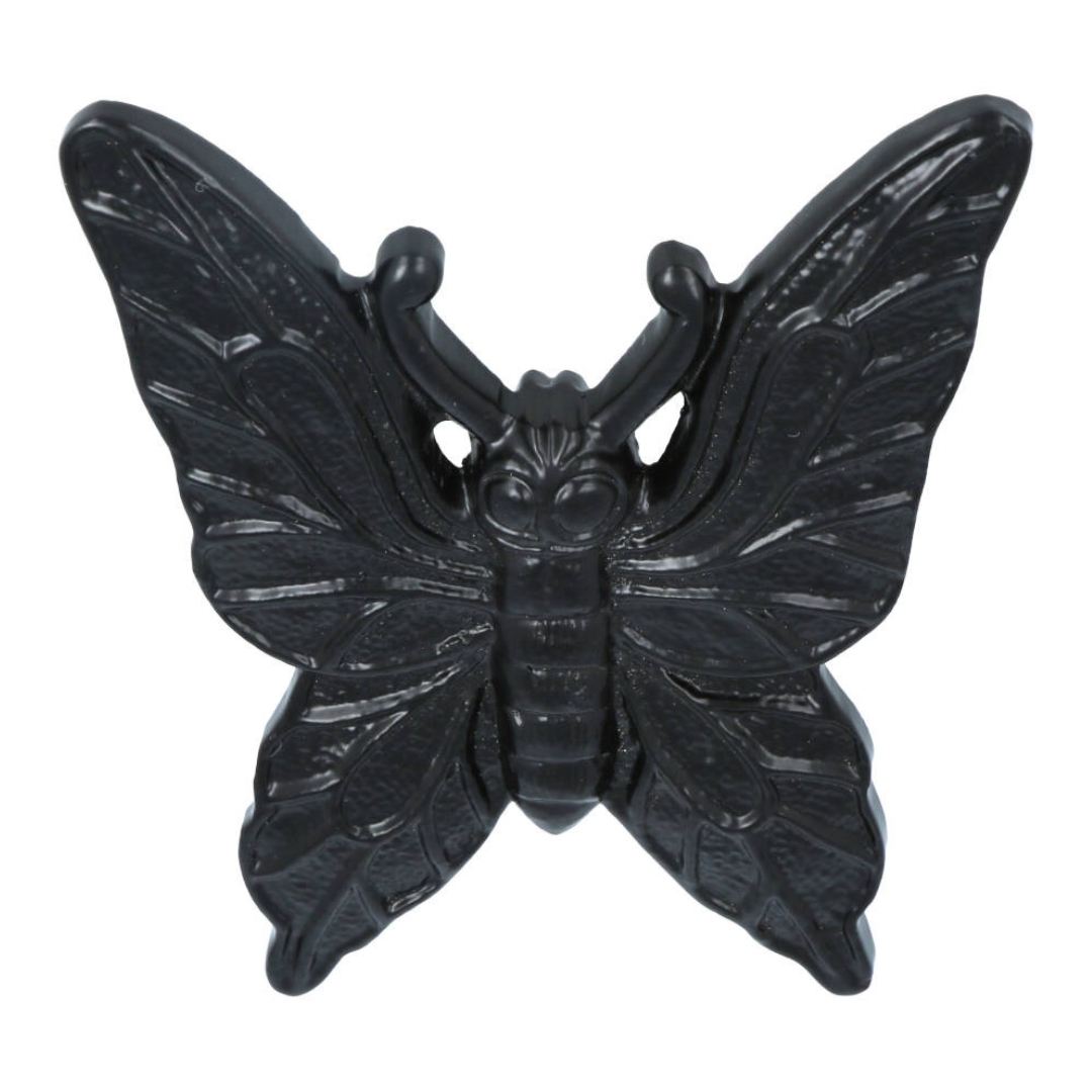 Deurknop Vlinder IJzer zwart 103x131 mm
