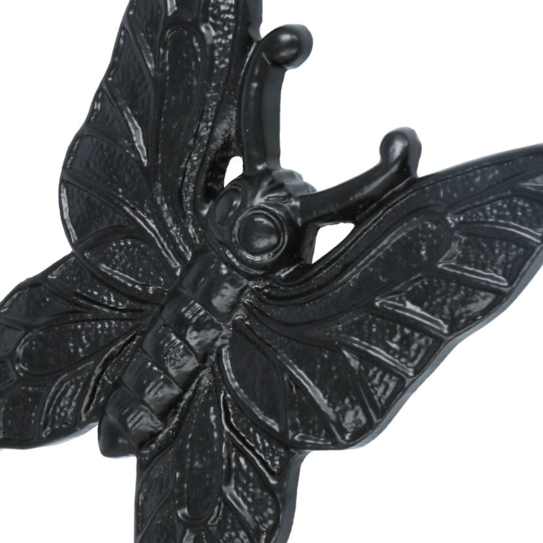 Deurknop Vlinder IJzer zwart 103x131 mm - Afbeelding 2