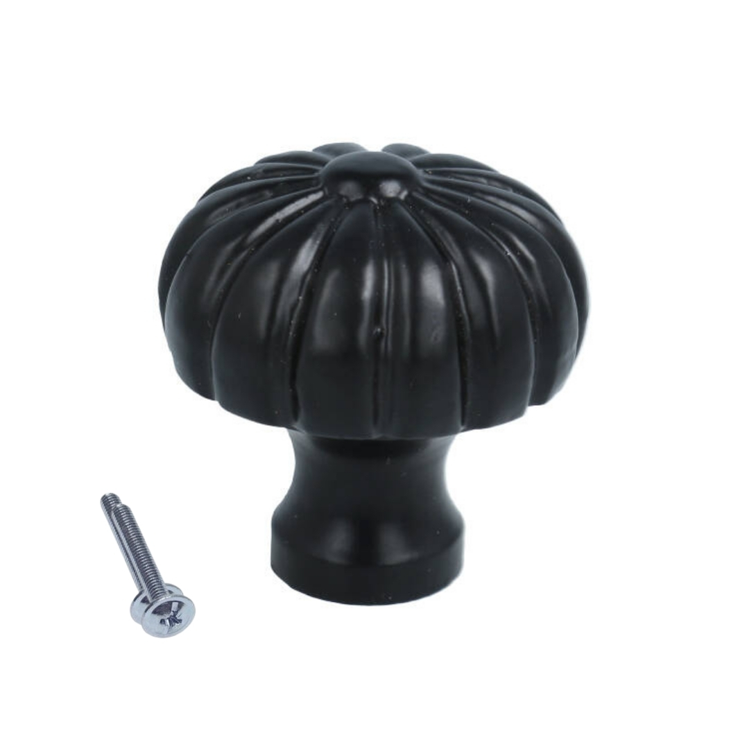 Knop 38 mm ijzer zwart - Afbeelding 2