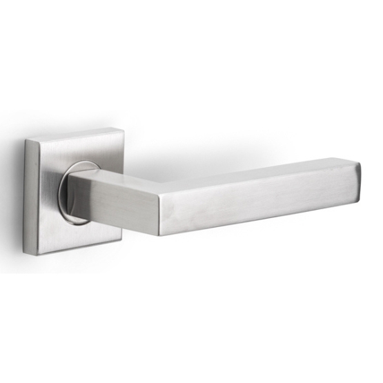 Deurklink BASICS BSQ1-G op vierkant rozet mat rvs