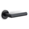 Deurklink BASICS LBII-22 op ronde rozet PVD gunmetal