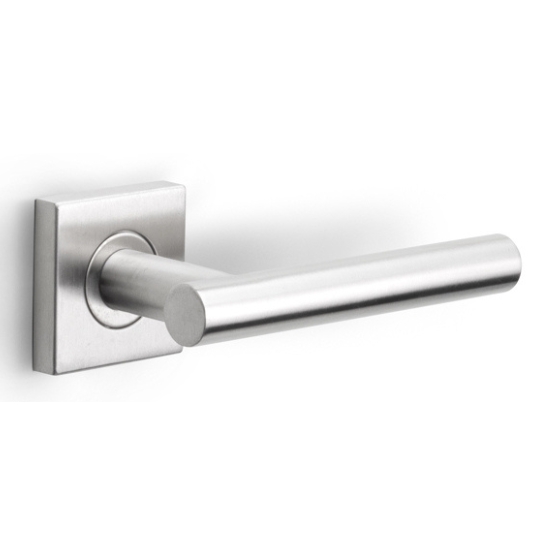 Deurklink BASICS LBVII-19BSQR53 op vierkant rozet mat rvs