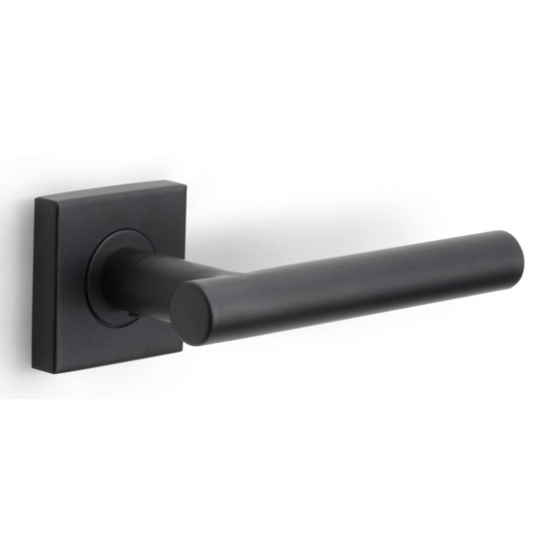 Deurklink BASICS LBVII-19BSQR53 op vierkant rozet mat zwart