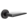 Deurklink BASICS LBXXIH op ronde rozet PVD gunmetal