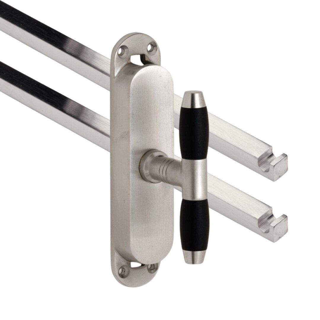 Kruk-espagnolet Ton Ebben mat nikkel ongelakt inclusief 2 stangen