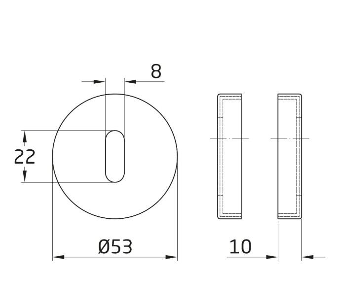 2 Sleutelplaatjes model 4RX zwart