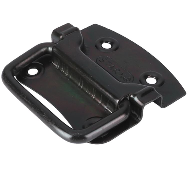 Starx kistgreep met extra zware greepbevestiging 80 mm zwart