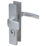 Nemef veiligheidsbeslag PC72 langschild knopkruk 3415-II met kerntrek beveiliging SKG3 aluminium F1