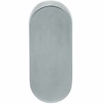 Blind plaatje ovaal 12mm rvs mat