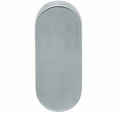 Blind plaatje ovaal 12mm rvs mat