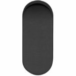 Blind plaatje ovaal 12mm zwart