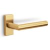 Deurklink BASICS LBII-19Q32G op rechthoekig rozet PVD mat goud