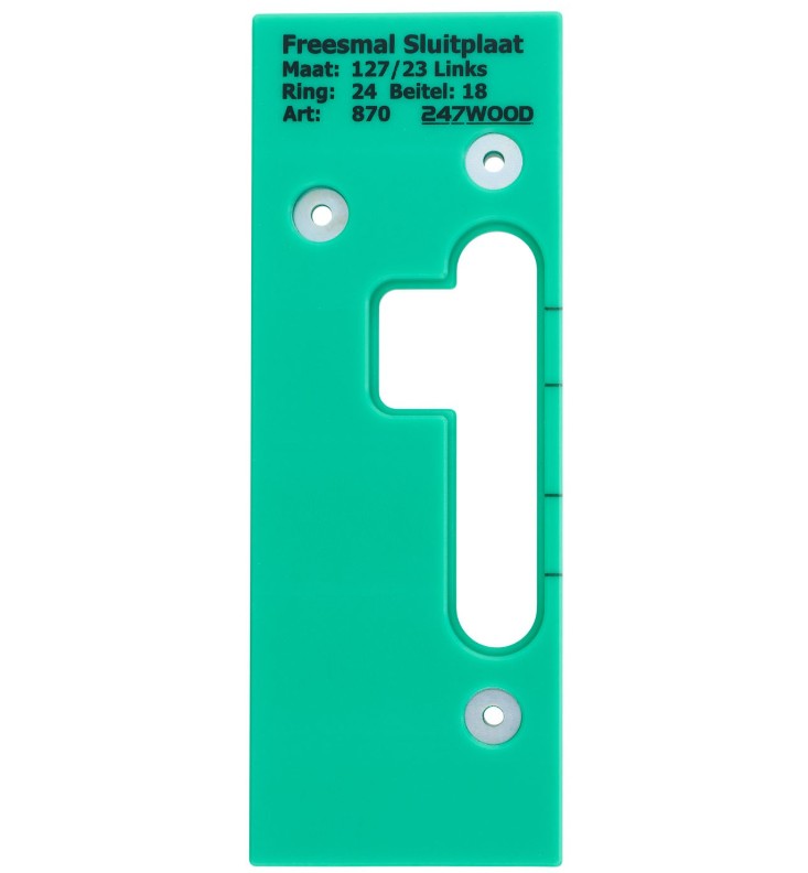 247WOOD Freesmal sluitplaat 127x23 links