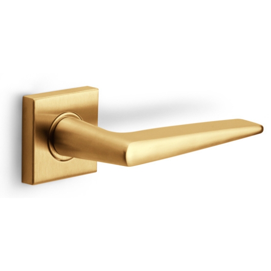 Deurklink BASICS LBXXIH op vierkant rozet PVD mat goud