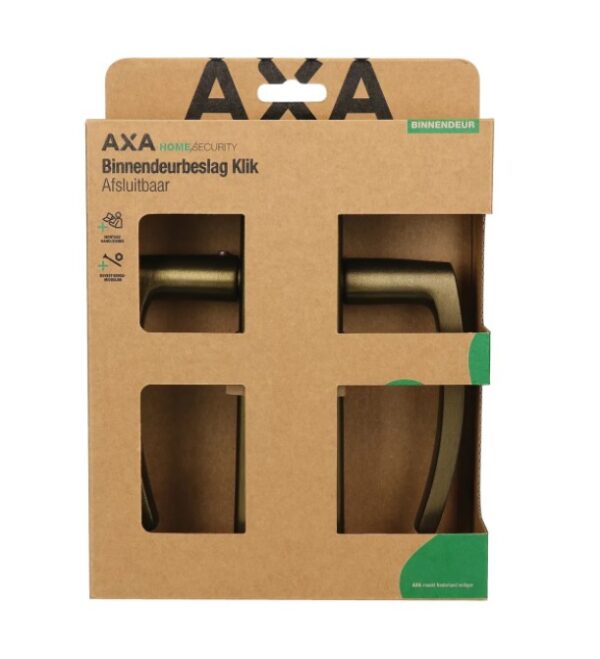 AXA curve klik schild SL56 met deurklink Blok aluminium brons