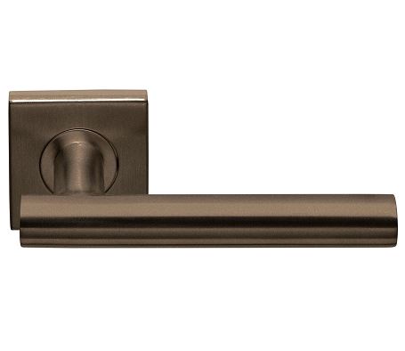 Deurkruk BASIC LBVII-19BSQR53 op vierkant rozet Brons