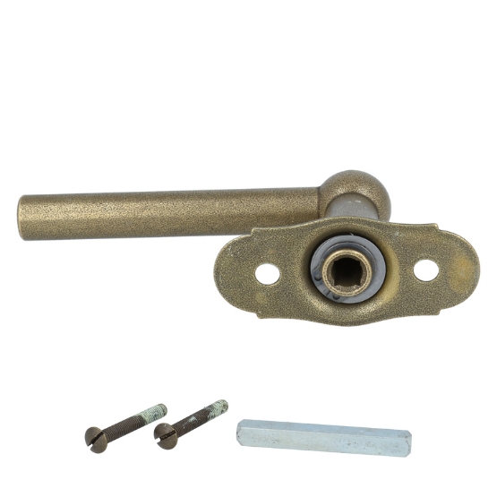 Raamkruk L, messing antiek