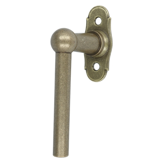 Raamkruk L, messing antiek