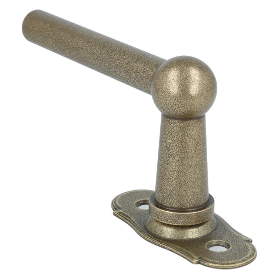 Raamkruk L, messing antiek