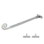 Raamuitzetter met krul, nikkel mat