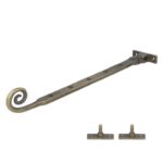 Raamuitzetter met krul, brons antiek