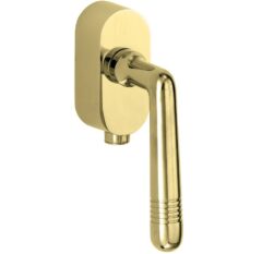 SKG2 Draaikiepgarnituur afsluitbaar Art-Deco/Elegant messing ongelakt