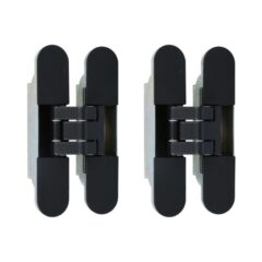 Set van 2 onzichtbare scharnieren 3D verstelbaar 120x24mm zwart