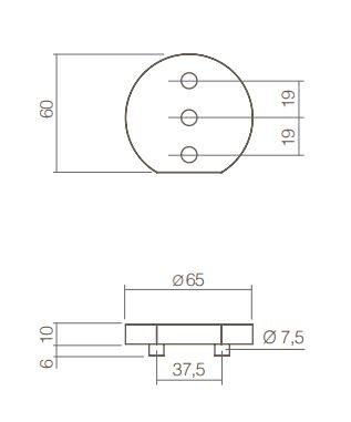 VERHOGINGSSCHIJF 10MM TBV DEURSTOP 0035.442100 - Afbeelding 2