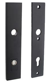 SKG3 Veiligheidsbeslag rechthoekig PC92 Met kerntrekbeveiliging RVS/Mat Zwart