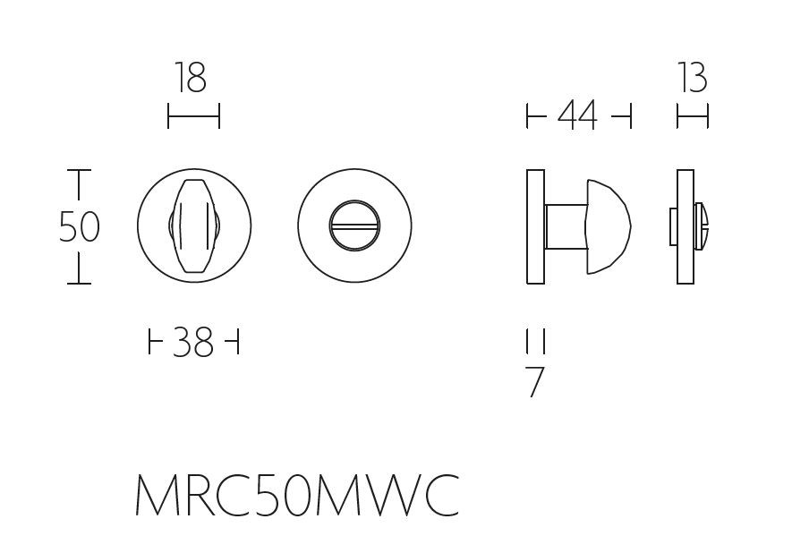 Toiletgarnituur TIMELESS MRC50MWC mat nikkel - Afbeelding 2
