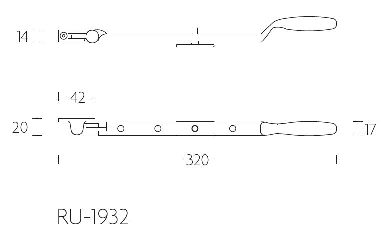 Raamuitzetter TIMELESS RU-1932 nikkel mat/ebbenhout - Afbeelding 2