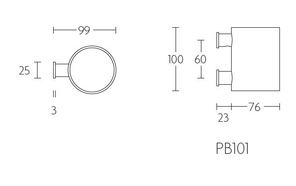 Tandenborstelhouder PIET BOON PB101 mat rvs - Afbeelding 2