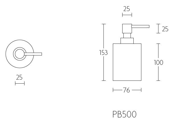 Zeepdispenser PIET BOON PB500 mat rvs - Afbeelding 2
