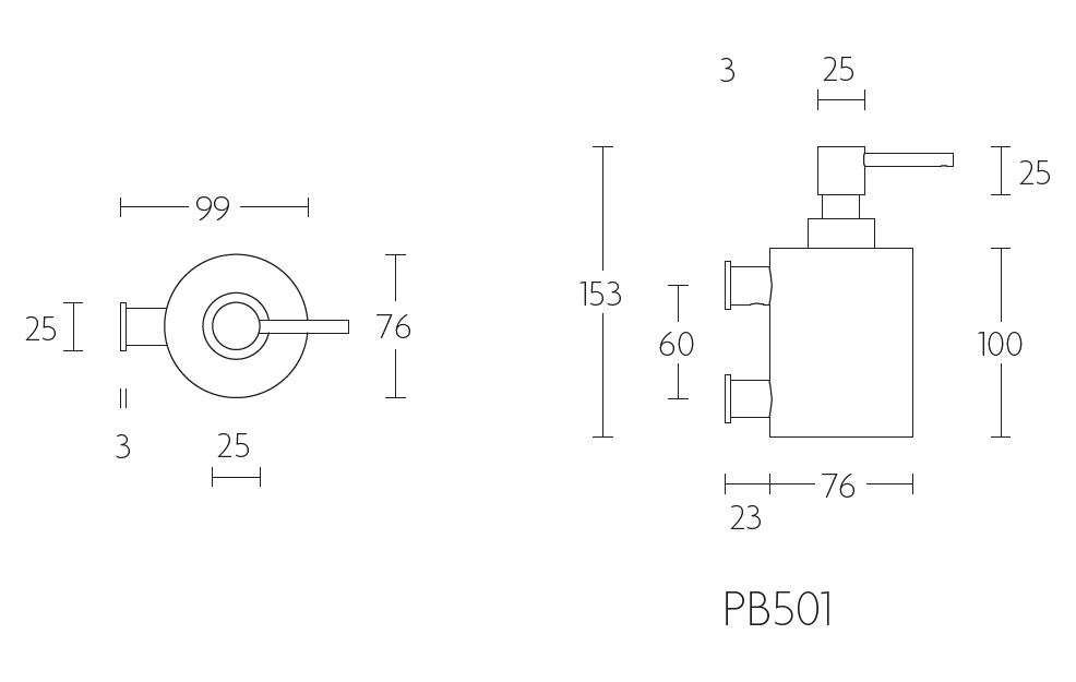 Zeepdispenser PIET BOON PB501 mat rvs - Afbeelding 2