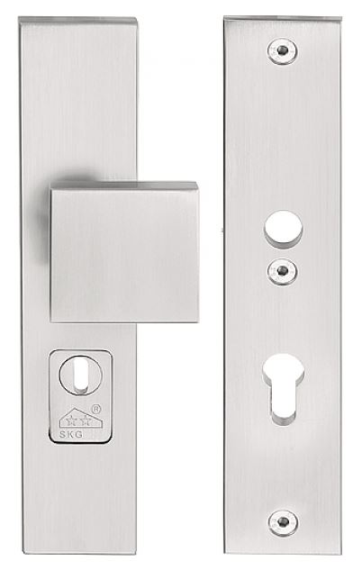 Veiligheidsbeslag PC55 met kerntrek beveiliging SQUARE LSQ60-50KT knop/kruk SKG3 RVS