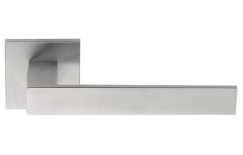 Gatdeel Rechts Deurkruk SQUARE LSQII op rozet Mat RVS