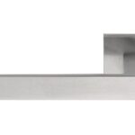 Gatdeel Links Deurkruk SQUARE LSQII op rozet Mat RVS