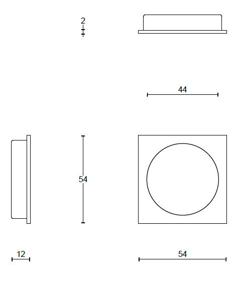 Schuifdeurkom SQUARE LSQ54 mat zwart - Afbeelding 2