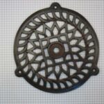 Rooster, ijzer geroest 180 mm