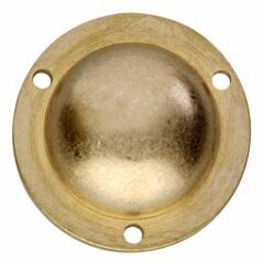 Intersteel afdekplaatje tbv bout voordeurknop messing getrommeld