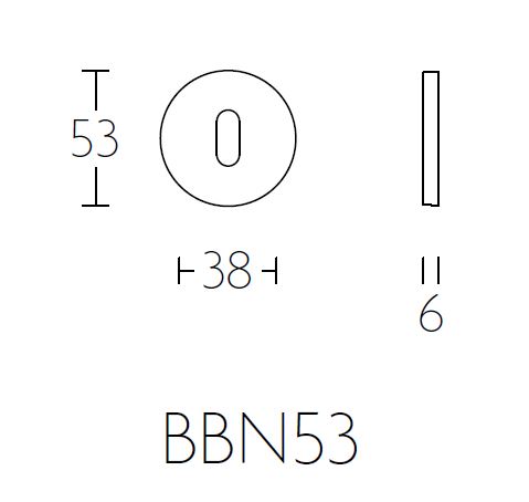 Sleutelplaatje TENSE BBN53 mat zwart - Afbeelding 2