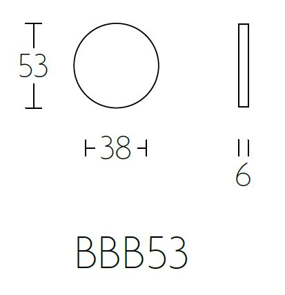 Blindplaatje TENSE BBB53 mat zwart - Afbeelding 2
