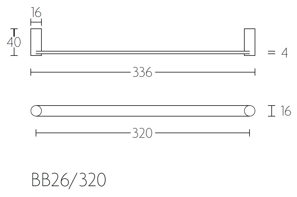 Meubelgreep TENSE BB26/320 mat zwart 320 mm - Afbeelding 2