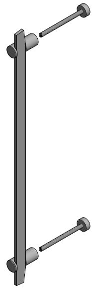 Deurgreep TENSE BB500 PS 500 mm mat rvs - Afbeelding 3