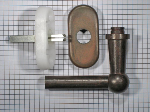 Raamkruk L draai kiep, ijzer geroest