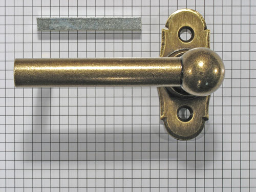 Raamkruk L, messing antiek